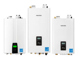 The tankless design of Navien water heaters also conserves water by only heating water